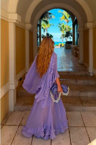 Vestido Longo Devaneio Brisa Lilás