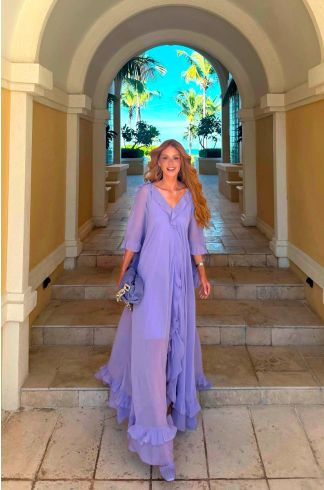 Vestido Longo Devaneio Brisa Lilás
