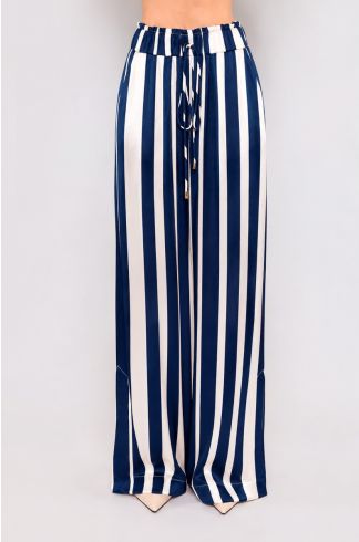 Calça Pantalona Listrada Travessia Marinho 