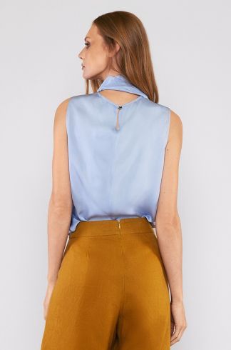 Blusa Gola Alta Travessia Azul