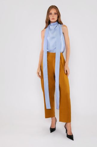 Blusa Gola Alta Travessia Azul