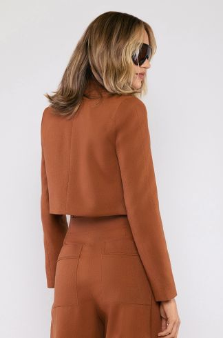 Blazer Linho Cruzado Travessia Marrom