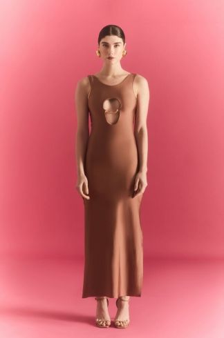 Vestido Midi Ginger e La Sirene Oister Bronze