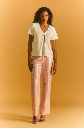 Blusa com Laço Florea Cidreira Off White