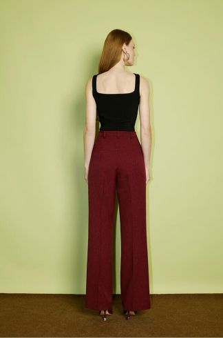Calça Reta Casulo Libélula Bordô
