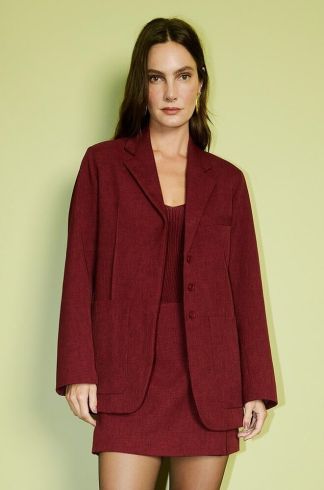 Blazer Alfaiataria Casulo Libélula Bordô