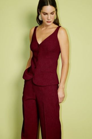 Blusa com Alça Casulo Libélula Bordô