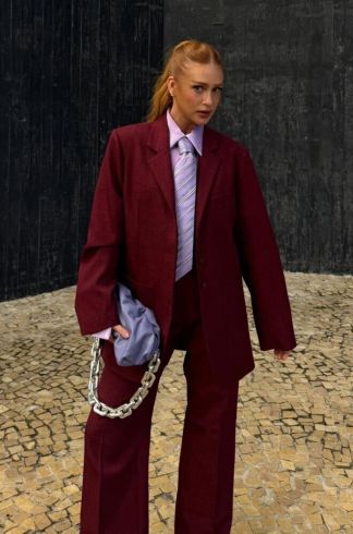 Blazer Alfaiataria Casulo Libélula Bordô