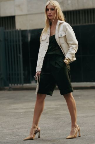 Bermuda em Alfaiataria Casulo Terra Verde