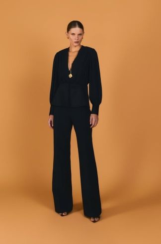 Blusa Manga Longa Mareh Galene Preto