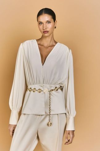 Blusa Manga Longa Mareh Galene Off White