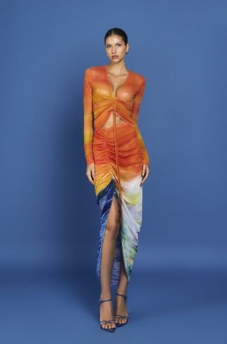 Saia Midi Mareh Solis Estampa