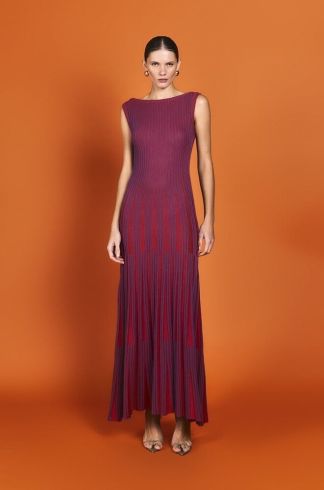 Vestido Midi Tricot Mareh Ouriço Pink