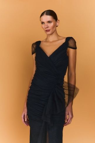 Vestido Midi Mareh Porites Preto