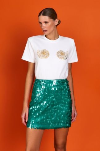 Saia Curta Mareh Escama Verde