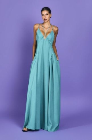 Vestido Longo Mareh Tartaruga Verde