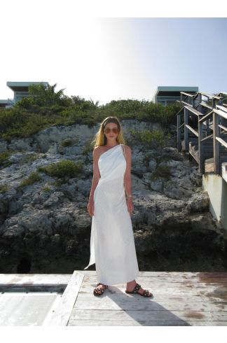 Vestido Assim&eacute;trico Mareh Laguna Off White