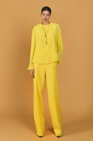 Calça Reta Mareh Cardume Amarelo