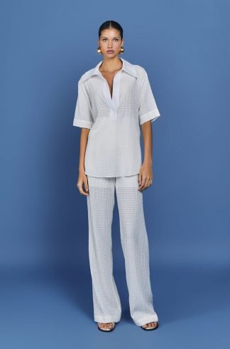 Calça Reta Mareh Laguna Off White