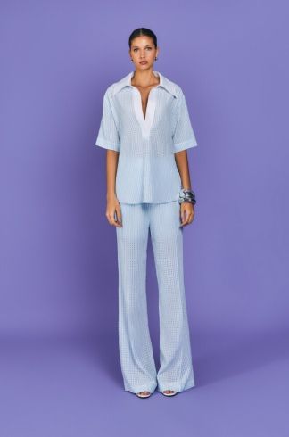 Blusa Polo Mareh Laguna Azul