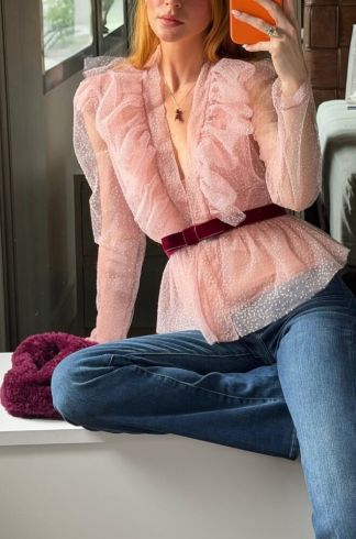 Blusa Manga Longa Porites Rosa