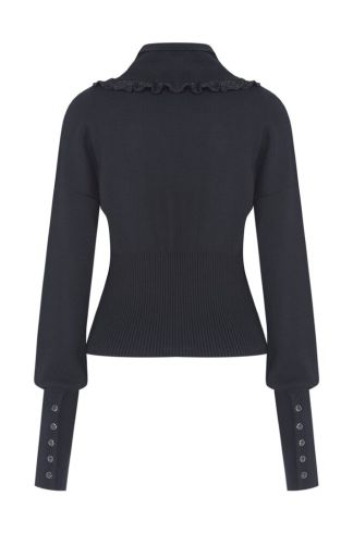 Blusa Devaneio Gola Tricot Aura Preto