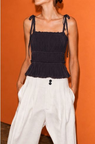 Blusa Plissada Anadara Preto