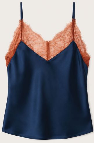 Blusa Devaneio Alças Poesia Azul Royal