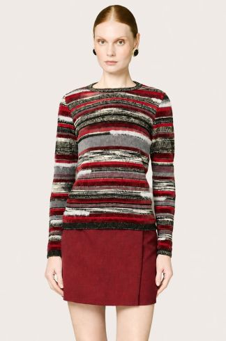 Blusa em Tricot Casulo Aranha Bordô
