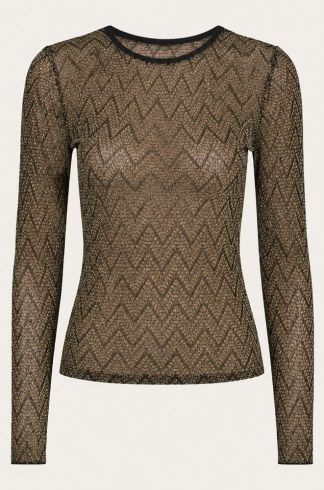 Blusa em Tricot Lurex Casulo Abelha Dourado