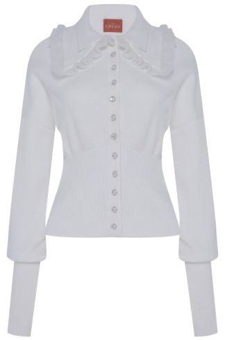 Blusa Gola Devaneio Tricot Aura Off White