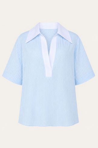 Blusa Polo Mareh Laguna Azul
