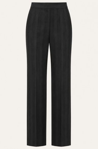 Calça Flare em Tricot Lurex Casulo Abelha Preto