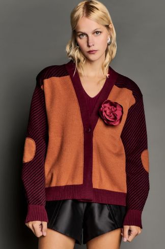 Cardigan Tricot Devaneio Aura Multicolor