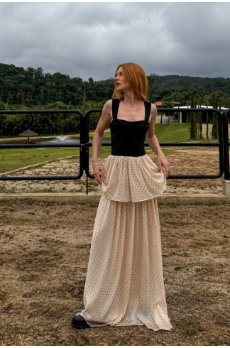 Vestido Longo Salina Po&aacute;