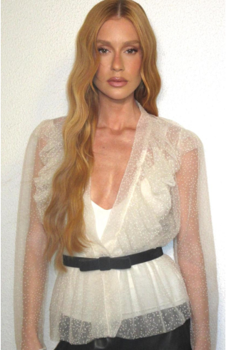 Blusa Manga Curta Porites Off White