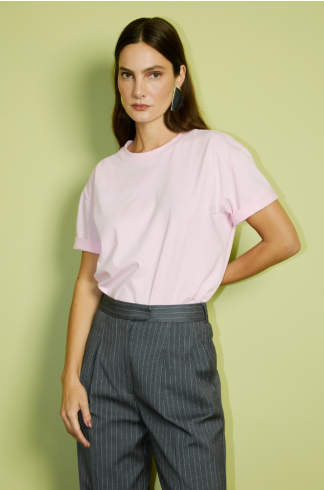 Camiseta Oversized Casulo Inseta Rosa