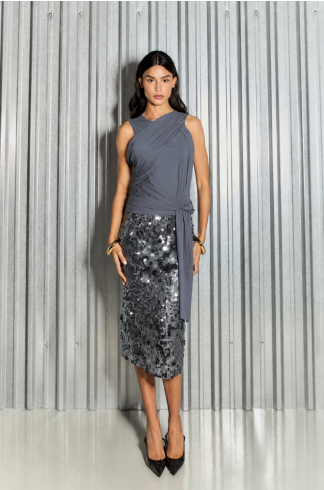 Blusa Devaneio Aureo Cinza