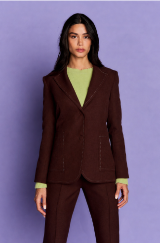 Blazer Devaneio Poente Marrom