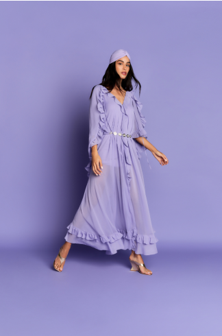 Vestido Longo Devaneio Brisa Lilás