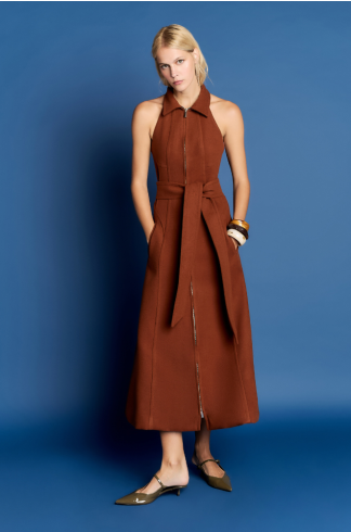 Vestido Devaneio Adenium Camelo