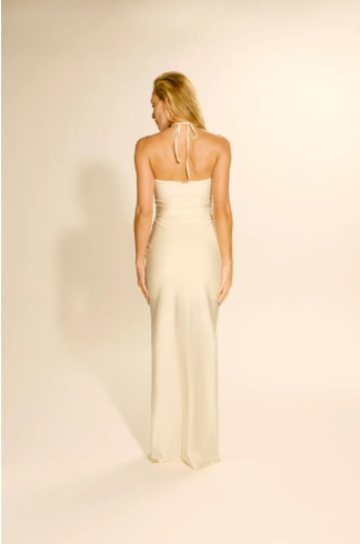 Vestido Flora Pérolas Off White