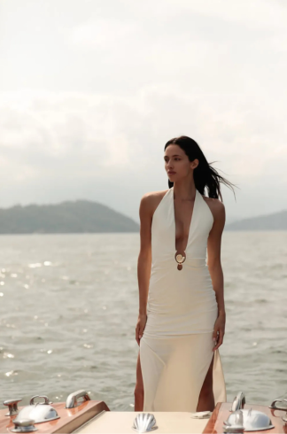 Vestido Lírios Off White