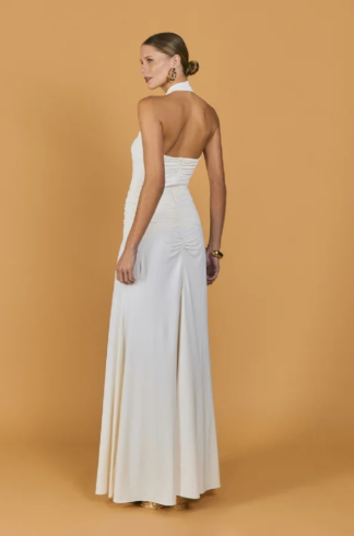 Vestido Longo Argolas Mareh Salácia Off White