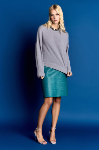 Pullover Tricot Aura Cinza