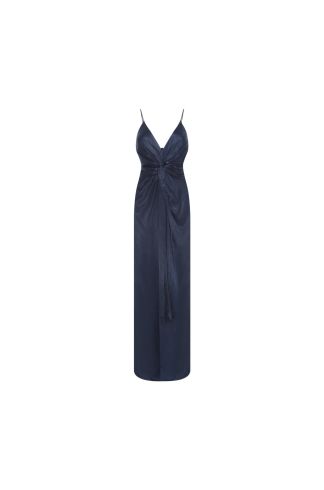 Vestido Longo Devaneio Reflexo Azul