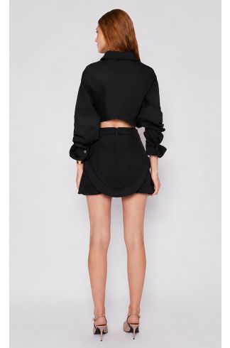 Short Saia Organic Sarja Preto