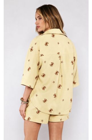 Camisa Bordada Travessia Amarelo