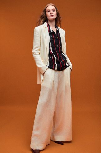 Blazer Maxi Linho Travessia Off White