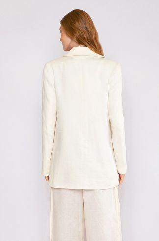 Blazer Maxi Linho Travessia Off White